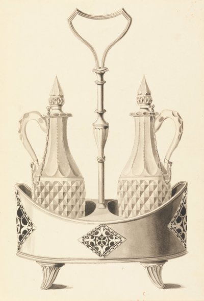 تصميم لموقف إبريق زجاجي بواسطة جوزيف انطون سيثالر الثاني